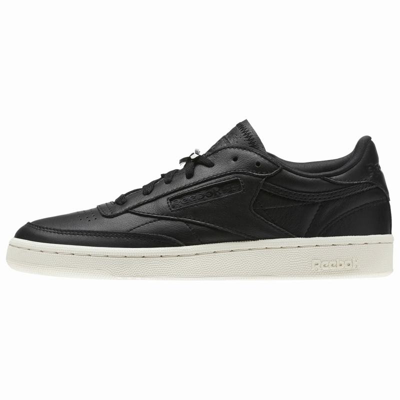 Tenisi Reebok Club C 85 Hardware Dama Negrii/Albi Romania SR8080WJ